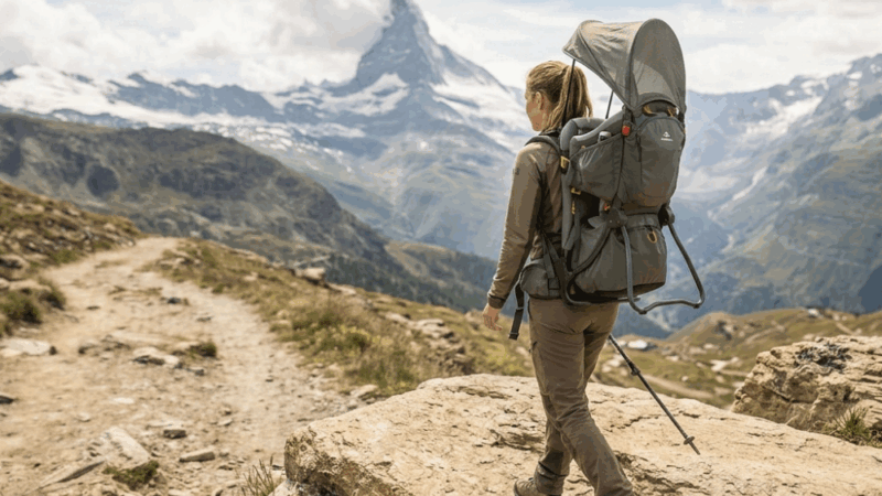 Il portabimbo da trekking più amato non è in Svizzera né in Canada: si trova in Italia e cambia le avventure in famiglia