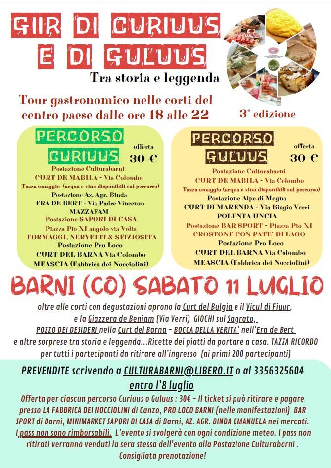Il Giir di Curiuus e di Guluus: non è una semplice passeggiata né un banchetto medievale, ma un viaggio nel cuore di Barni e delle sue leggende